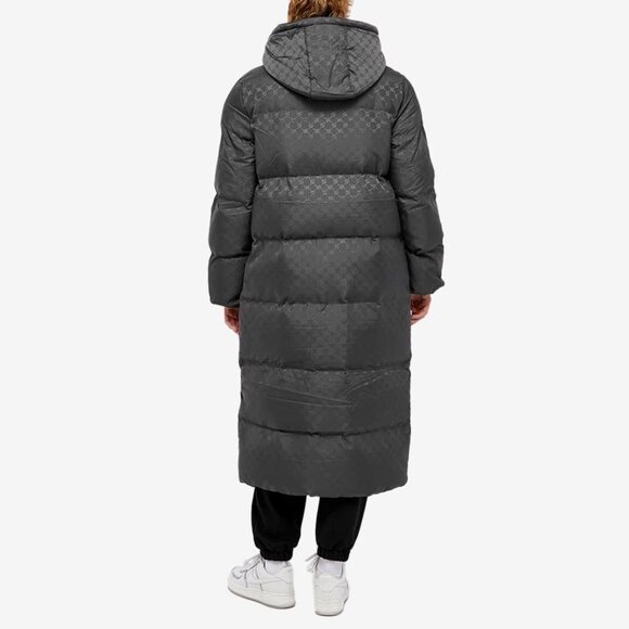 New Daily Paper Women's Nisbeth Puffer Jacket in Magnet Grey Monogram XS NWT - Picture 7 of 15
